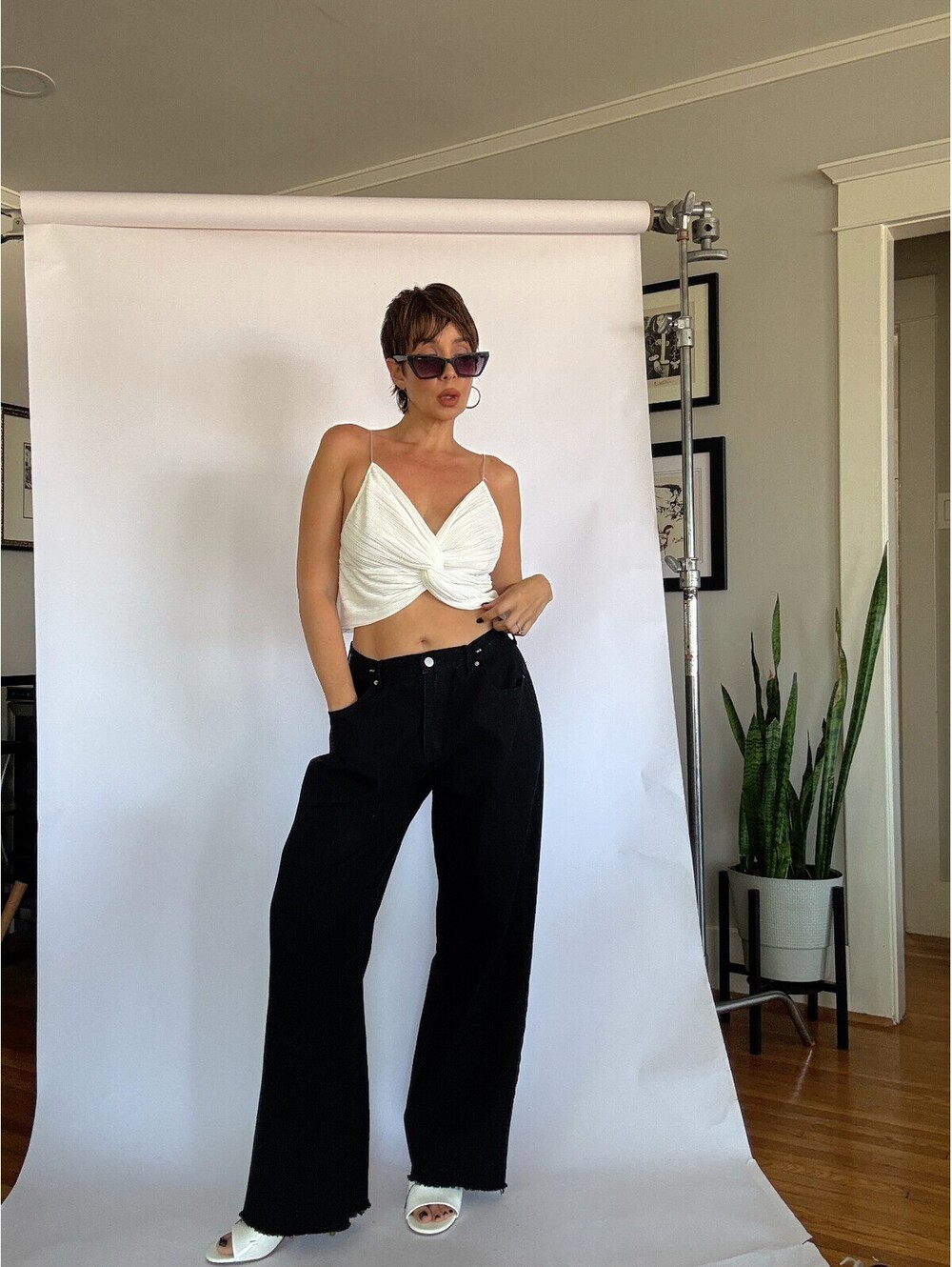 Zara White Crop Top